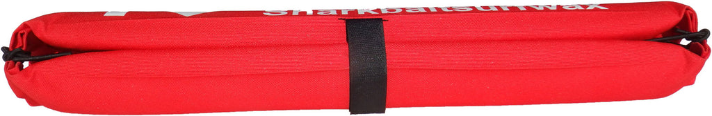 18' SHARKBAIT AERO car top rack pads, Fade-Proof  RED  for wide 2"+ cross bars