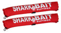18' SHARKBAIT AERO car top rack pads, Fade-Proof  RED  for wide 2"+ cross bars