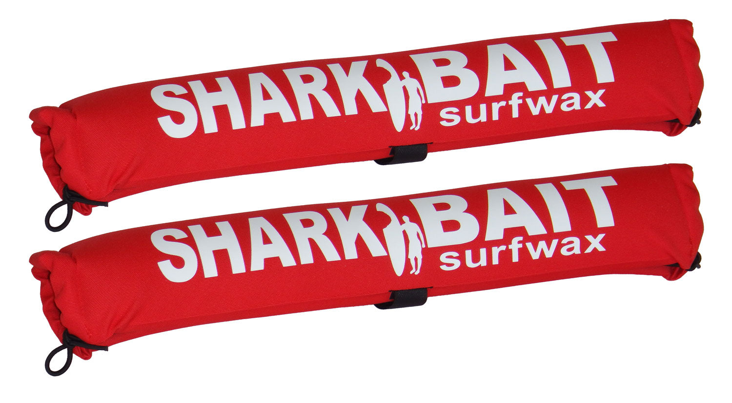 18' SHARKBAIT AERO car top rack pads, Fade-Proof  RED  for wide 2"+ cross bars