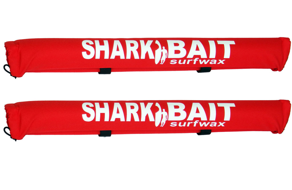 24" SHARKBAIT AERO rack pads RED for 2-3 inch cross bars for SUPs & surfboards