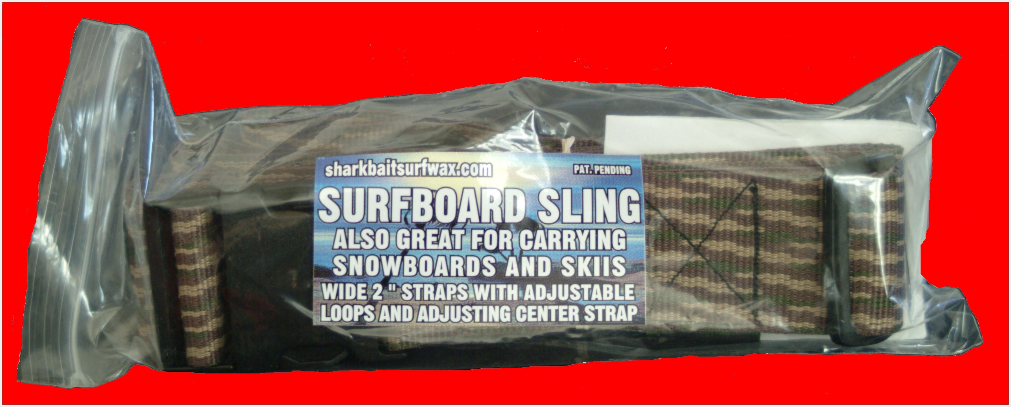 Trestles Surfboard SLING & board hanger Fully adjust CAMO STYLE, FREE DECAL PACK