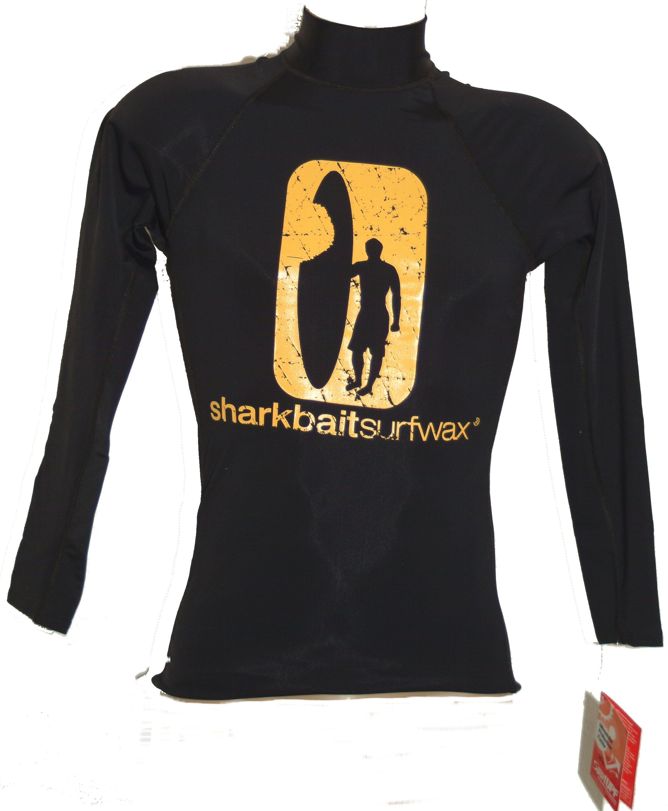 SHARKBAIT BLACK LYCRA RASH GUARD  Long Sleeve FREE SHIPPING