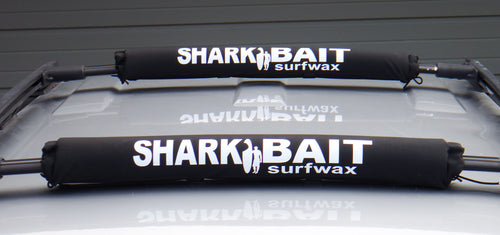 24" SHARKBAIT rack pads Black for 1 to 1 1/8 inch cross bars for SUPs surfboards
