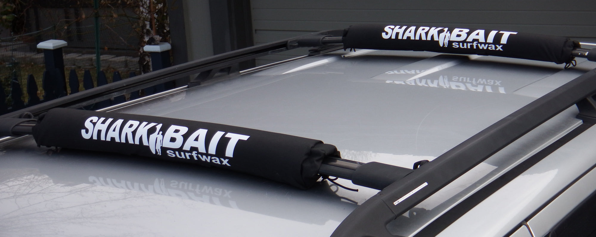 24" SHARKBAIT AERO rack pads BLACK for 2-3 inch cross bars for SUPs & surfboards