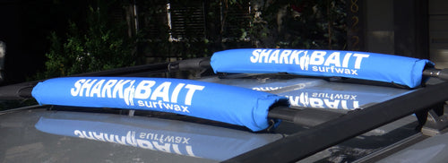 24" SHARKBAIT AERO rack pads Blue for 2-3 inch cross bars for SUPs & surfboards