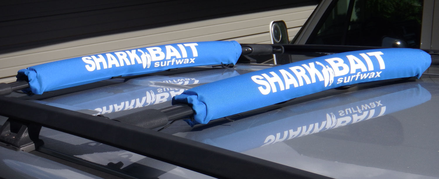 24" SHARKBAIT AERO rack pads Blue for 2-3 inch cross bars for SUPs & surfboards