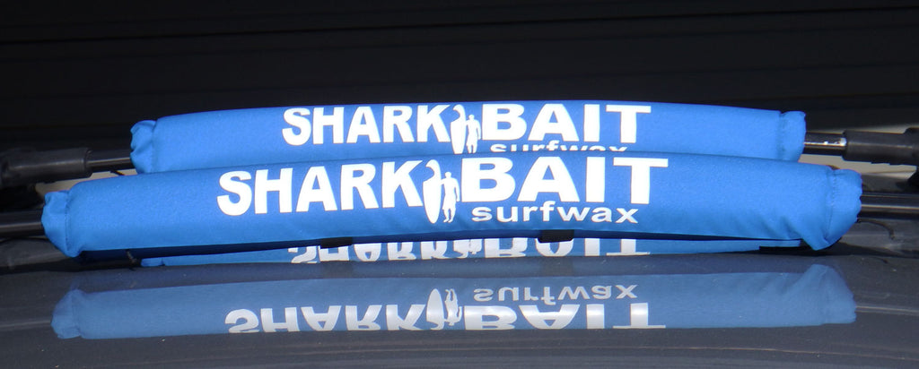 24" SHARKBAIT AERO rack pads Blue for 2-3 inch cross bars for SUPs & surfboards