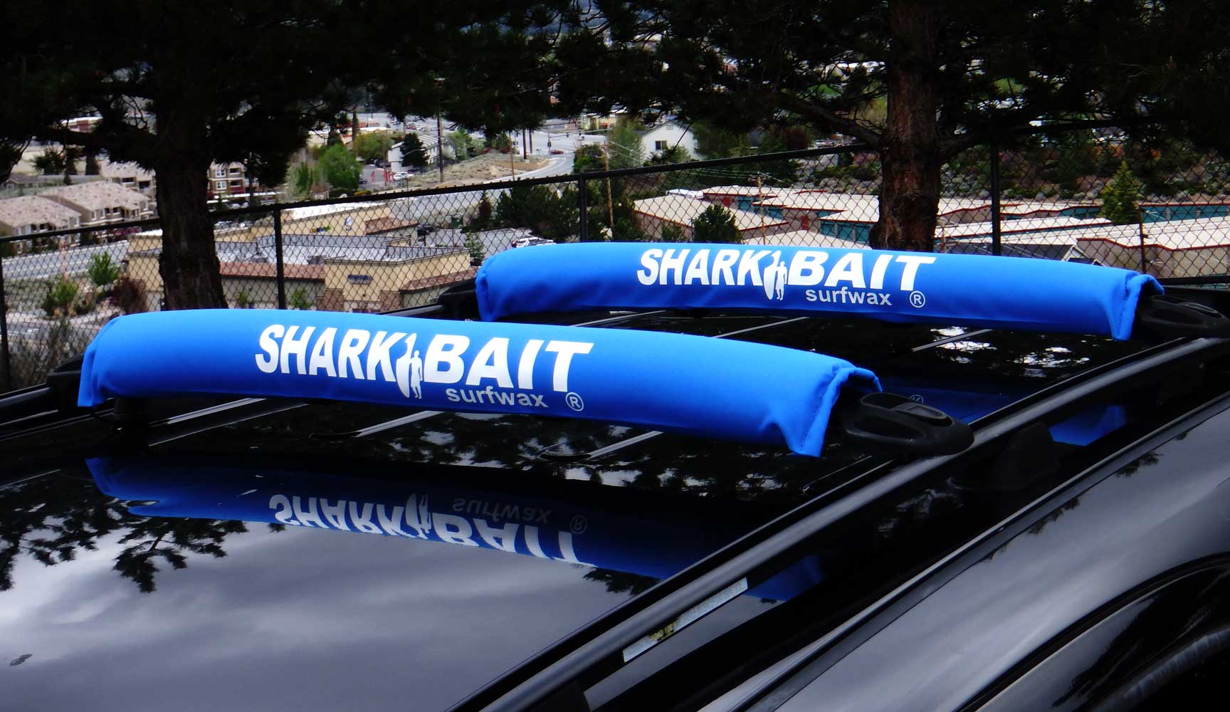 30" SHARKBAIT AERO roof rack pads Blue for 2 -3 inch bars For SUP & Surfboards