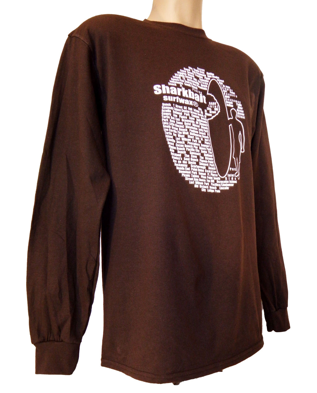 Sharkbaitsurfwax Beaches Chocolate Brown Long Sleeve T Shirt