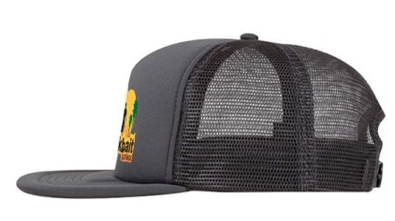 Sharkbait Sunset Charcoal Gray Flat-Billed Pro-Style Trucker Cap