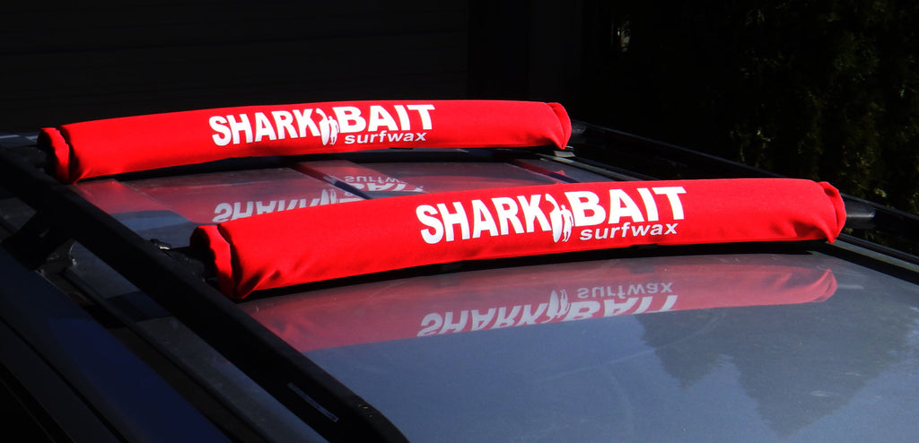 30" SHARKBAIT AERO rack pads RED for 2 -3 inch cross bars For SUP & Surfboards