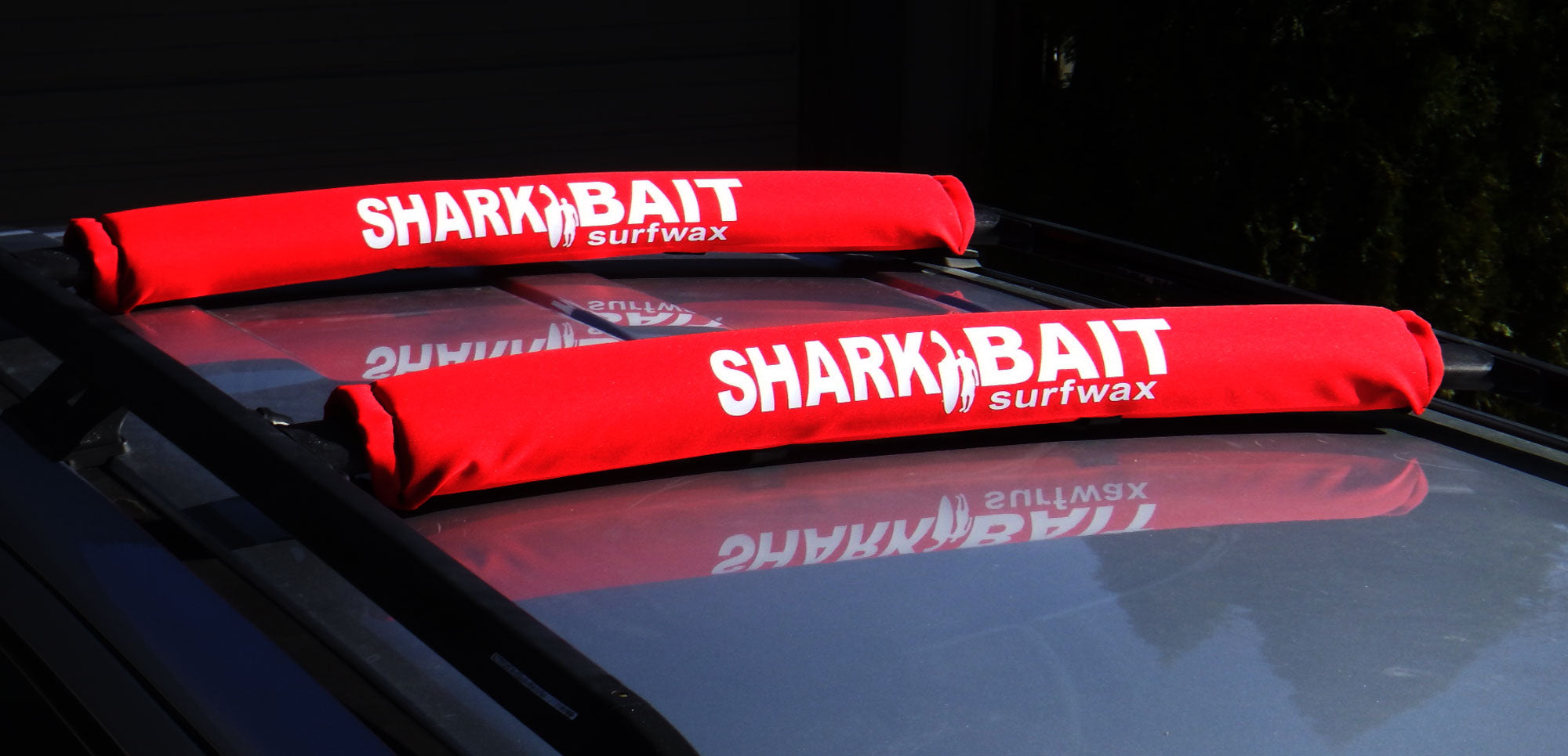 24" SHARKBAIT AERO rack pads RED for 2-3 inch cross bars for SUPs & surfboards