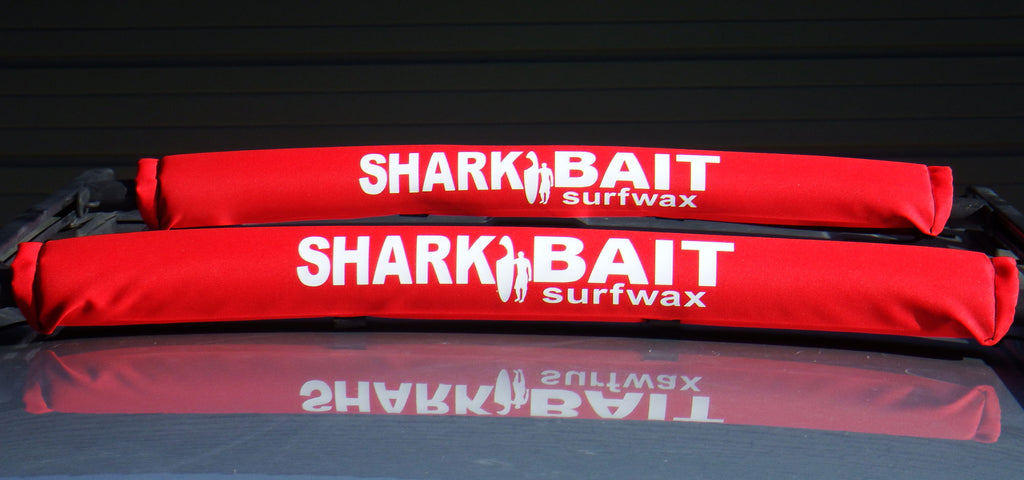 30" SHARKBAIT AERO rack pads RED for 2 -3 inch cross bars For SUP & Surfboards