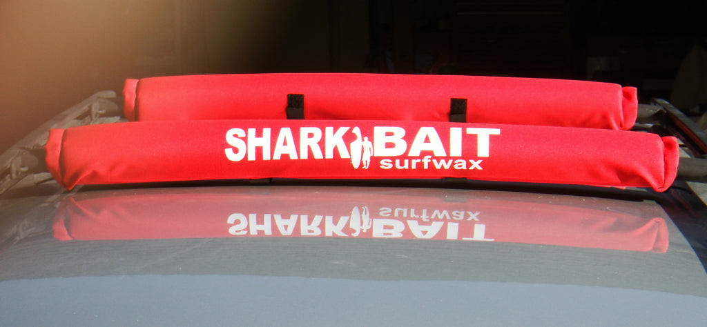 30" SHARKBAIT AERO rack pads RED for 2 -3 inch cross bars For SUP & Surfboards